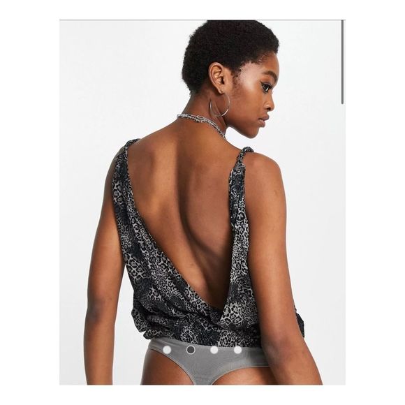 Intimately Free People Siren Song Printed Wrap Bodysuit Sleeveless Sz XS NWT - Picture 14 of 16